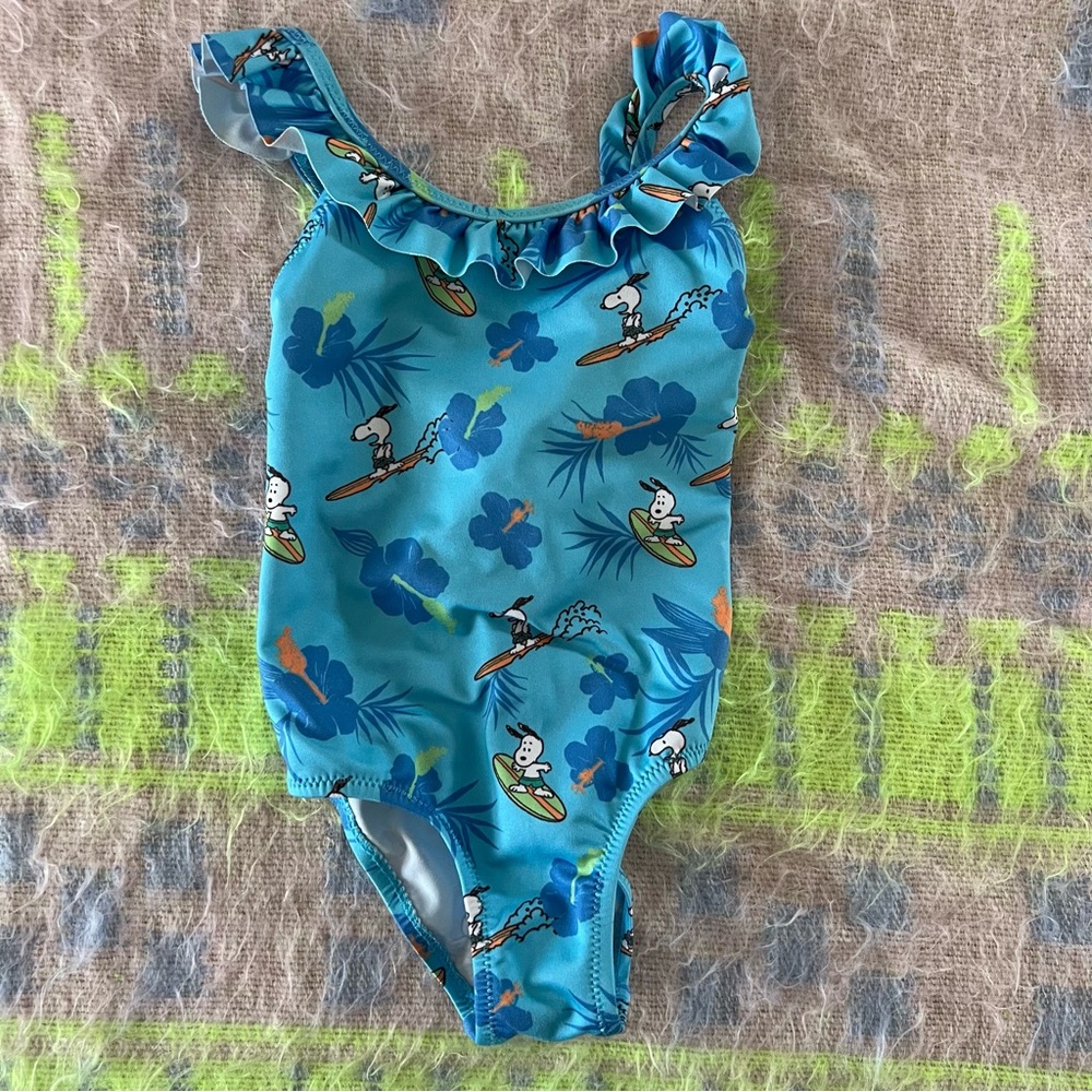 Peanuts Kids Blue Surfing Swimsuit